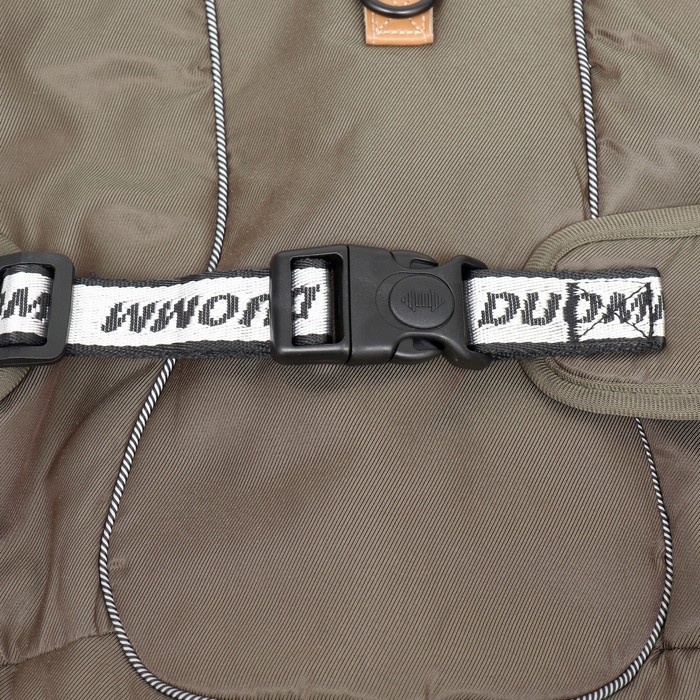 Попона для больших собак, мембранная ткань,  размер 2XL (ДС 43, ОШ 46, ОГ 62-68 см), хаки