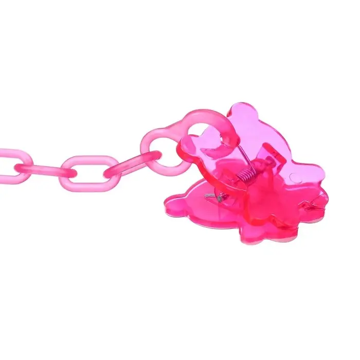 Соска - пустышка с держателем &laquo;Бабочка&raquo;, SL, КЛ +6 мес., с колпачком, розовая