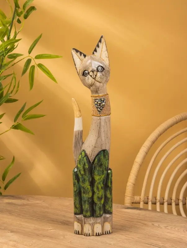 Сувенир &laquo;Кошка&raquo;, 60&times;14&times;6 см, дерево, МИКС