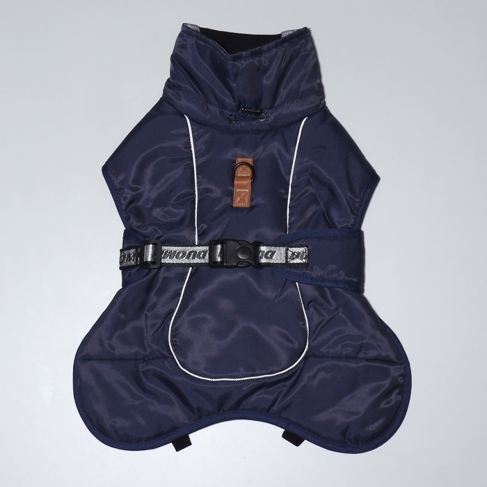 Попона для больших собак, мембранная ткань,  размер 4XL (ДС 58, ОШ 58, ОГ 74-84 см), синяя