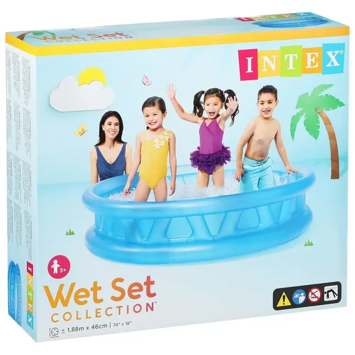 Бассейн надувной &laquo;Геометрия&raquo;, 188&times;46 см, от 3 лет, 58431NP INTEX