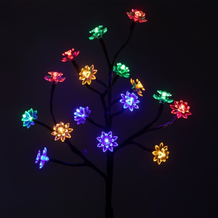 Светильник на солнечной батарее Светильник на солнечной батарее "ЭРА", "Сакура" 32 см, IP44, 16LED, 1реж, МУЛЬТИ