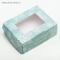 Коробка складная «Снежинки», 10 х 8 х 3.5 см