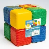 Кубики детские, пластиковые, цветные, 8 штук, 12&times;12 см