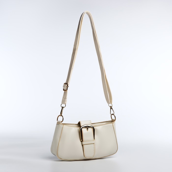 Сумка-багет на молнии, цвет белый Сумка-багет на молнии, цвет белый