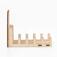 Подставка под открытки 5 ячеек, 9&times;13.5&times;11 см, низкая, толщина 3 мм, цвет бежевый