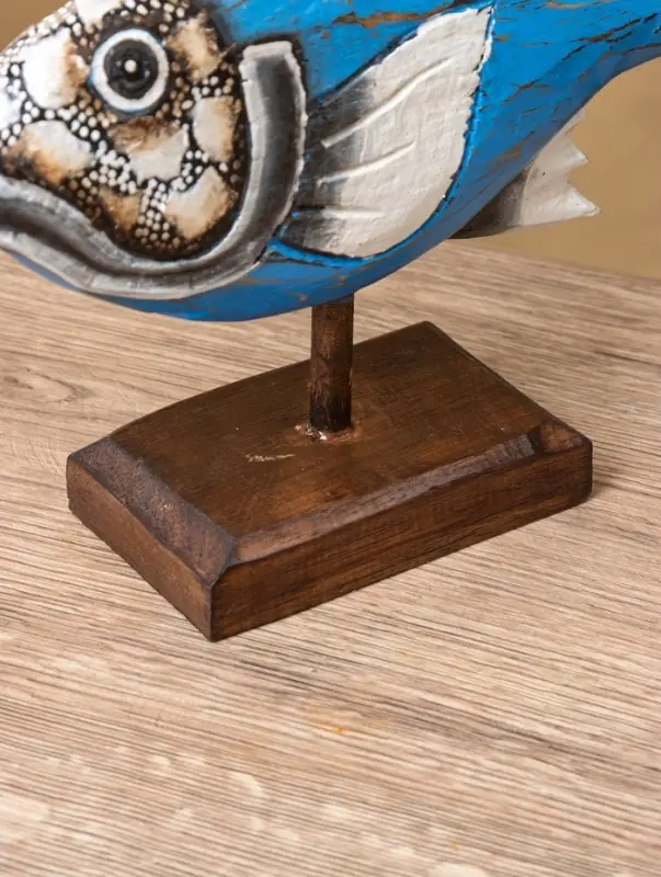 Сувенир Сувенир "Рыба" дерево 25х7х18 см, цв. бирюзовый