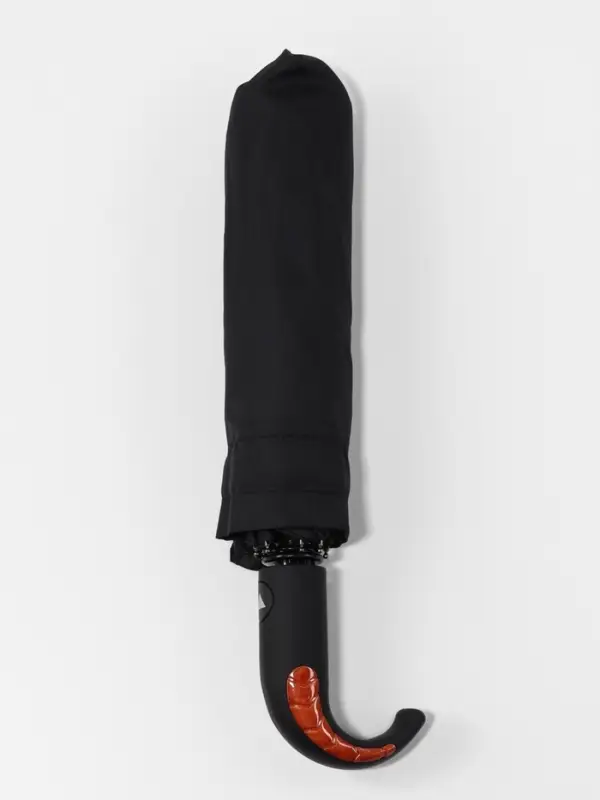 Зонт полуавтоматический &laquo;Однотон&raquo;, 3 сложения, 8 спиц, R=49/57 см, d=98 см, чёрный