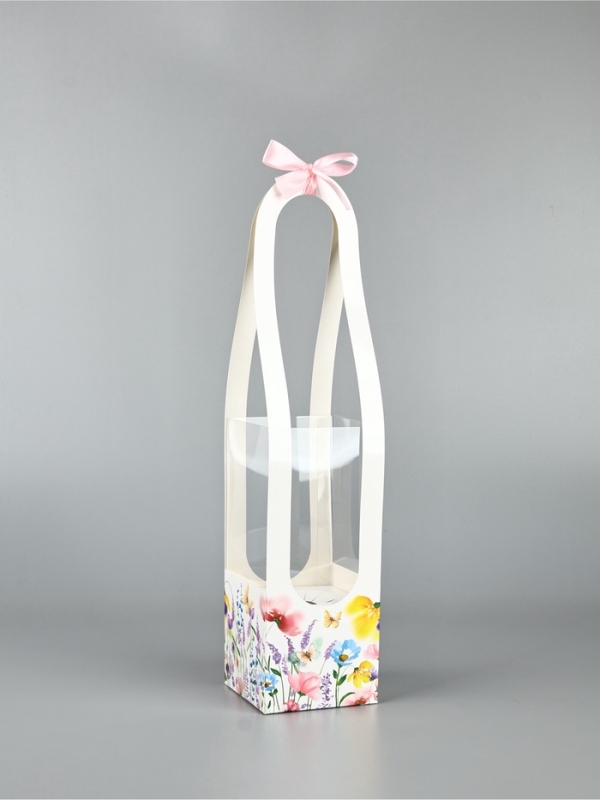 Коробка для цветов складная «Цветы», 10 × 45 × 10 см