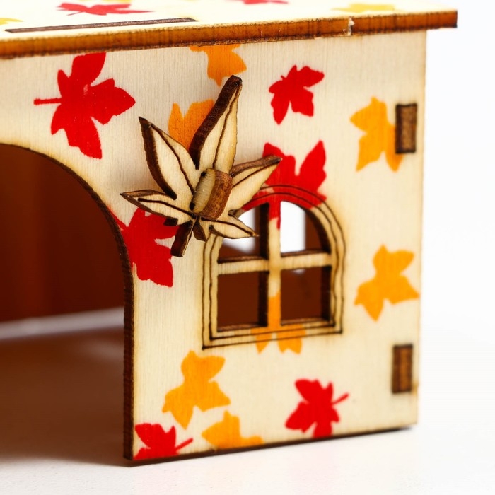 Домик для грызунов, 9 х 8,2 х 5,3 см, фанера Домик для грызунов, 9 х 8,2 х 5,3 см, фанера