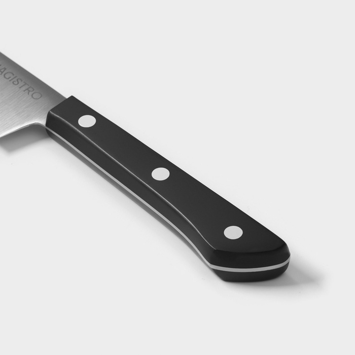 Нож кухонный овощной Magistro Hinshitsu, нержавеющая сталь, 10,6 см, чёрный Нож кухонный овощной Magistro Hinshitsu, нержавеющая сталь, 10,6 см, чёрный