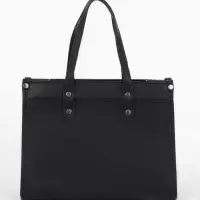 Сумка женская тоут TEXTURA на молнии, с кошельком, 30&times;10&times;24 см, чёрный