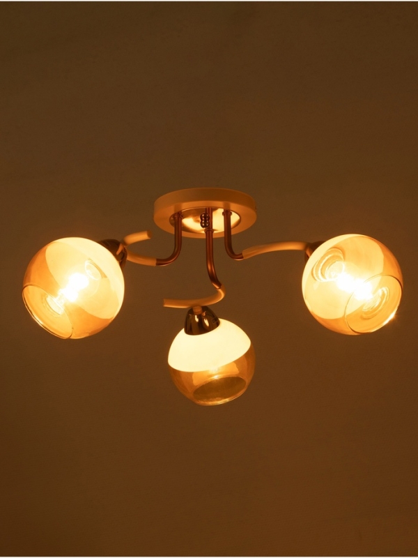 Люстра Люстра "Анден" 3хЕ27 40Вт бело-золотой 51х51х22 см