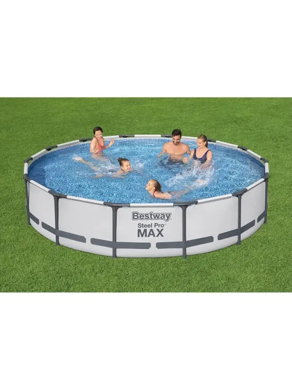 Бассейн каркасный Bestway Steel Pro MAX 56595, 427&times;84 см, фильтр-насос, круглый