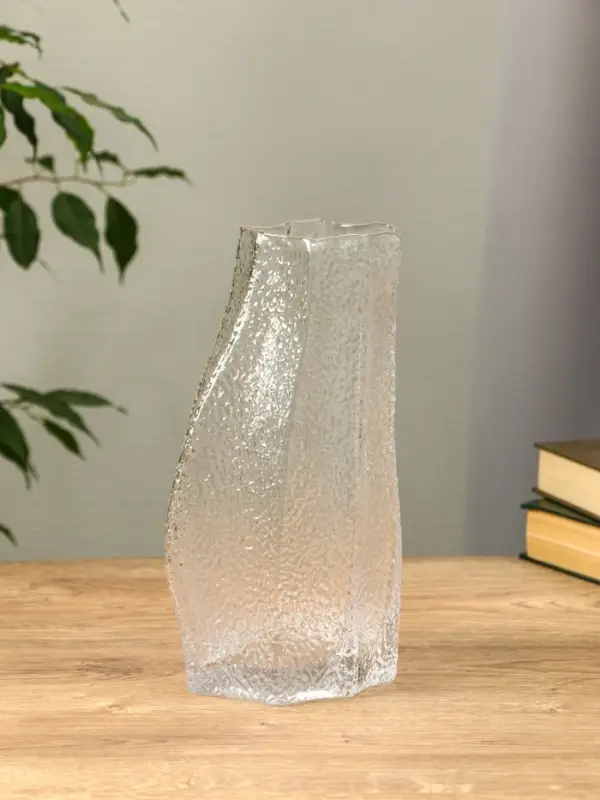 Ваза стекло настольная  Ваза стекло настольная "Дженис" 25х12х8 см, прозрачный