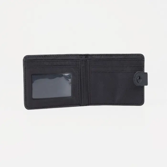Портмоне мужское на кнопке, отдел для купюр, для карт, цвет чёрный Портмоне мужское на кнопке, отдел для купюр, для карт, цвет чёрный