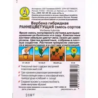 Семена цветов Вербена Раннецветущая, смесь сортов , Лидер,30 шт. Семена цветов Вербена Раннецветущая, смесь сортов , Лидер,30 шт.