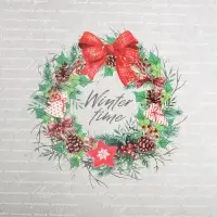 Коробка для кондитерских изделий новогодняя с пластиковой крышкой Winter time, 21&times;21&times;3 см