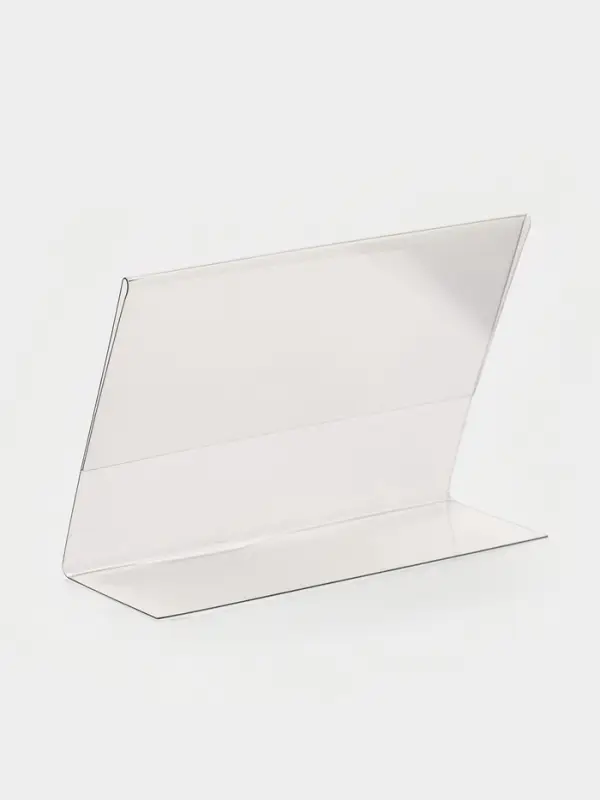 Ценникодержатель горизонтальный, 8&times;6 см, ПЭТ 0.5 мм, цвет прозрачный