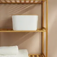 VETTA Корзина для хранения с бамбуковой крышкой "Токио", 27x22,5x15,5см