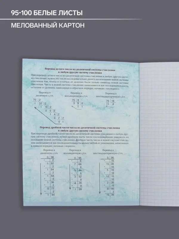 Тетрадь предметная 48 листов в клетку, Calligrata «Герб. Информатика», обложка мелованный картон Тетрадь предметная 48 листов в клетку, Calligrata «Герб. Информатика», обложка мелованный картон