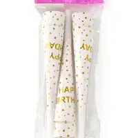 Дудка-гудок "Happy birthday", набор 6 штук