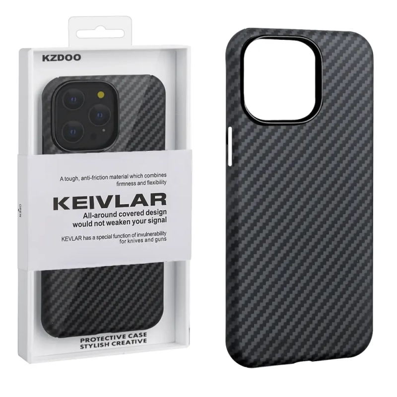 Чехол iPh 15 Pro Kevlar Black K-DOO Чехол iPh 15 Pro Kevlar Black K-DOO