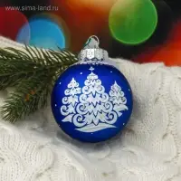 Ёлочный шар &laquo;Новогодний&raquo; d=6 см, без упаковки, МИКС