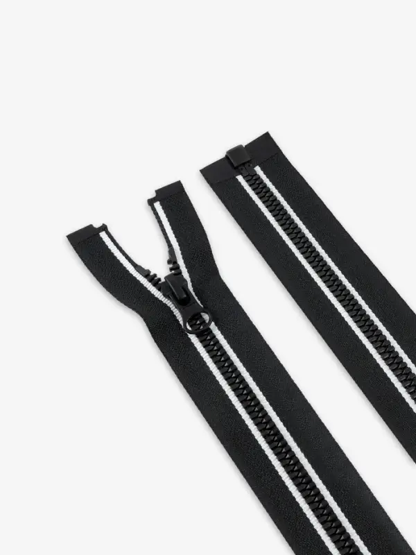 Молния &laquo;Трактор&raquo;, №5, разъёмная, замок автомат, 60 см, декоративная, чёрная