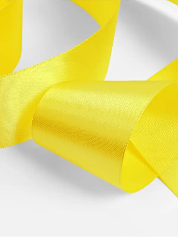 Лента атласная, 50 мм, 23&plusmn;1 м, жёлтая №15