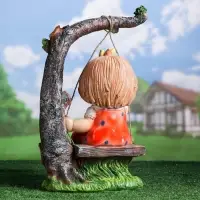 Садовая фигура из полистоуна &laquo;Девочка на качелях&raquo;, 48 см