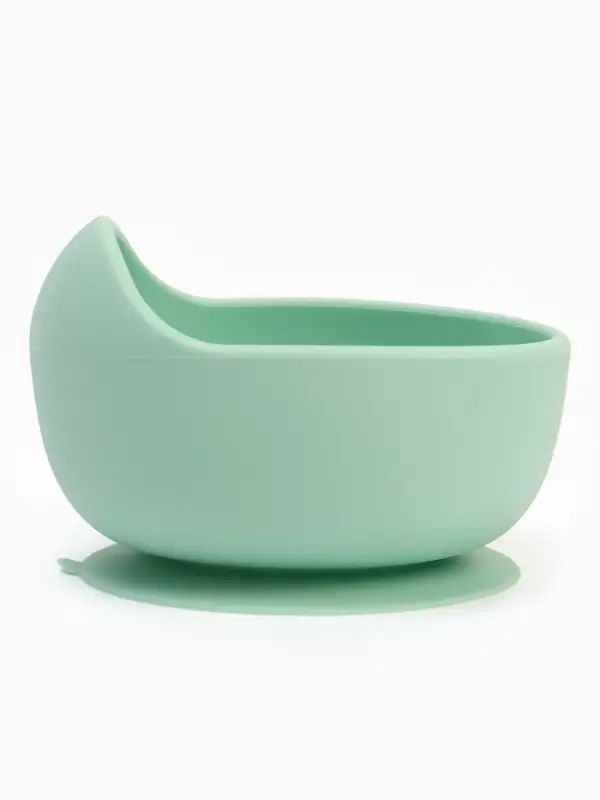 Тарелка детская на присоске и ложка, бирюзовый, Mum&Baby