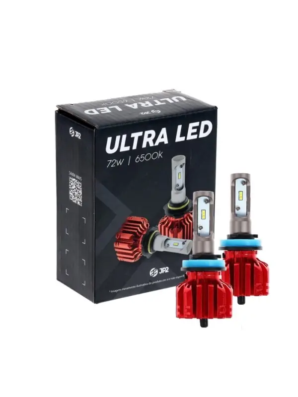 Автолампа светодиодная Н11, 72 Вт, 5000 Лм, 6500 К, IP65, набор 2 шт.