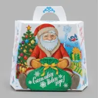 Подарочная коробка новогодняя &laquo;Мешок подарков&raquo; 250&times;240&times;83, для сладких подарков