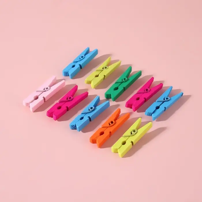 Прищепки для шитья, 3×0.5×0.3 см, 10 шт., разноцветные Прищепки для шитья, 3×0.5×0.3 см, 10 шт., разноцветные
