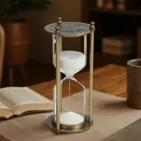 Песочные часы, на 30 минут, 7&times;16 см, металлические, медные