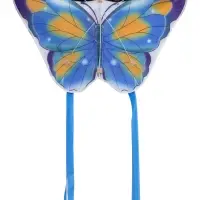 Воздушный змей &laquo;Бабочка&raquo;, с леской, голубой