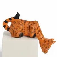 Фигура &laquo;Котёнок Рыжик подглядывает&raquo;, 17&times;14&times;6 см, дерево