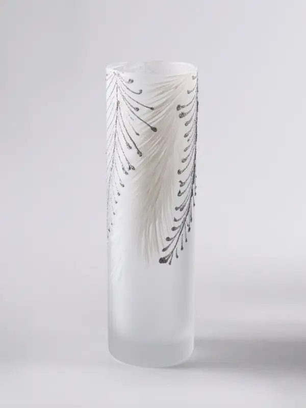 Ваза &laquo;Креман&raquo;, h=26 см, стекло, белая