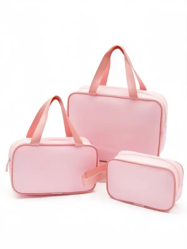 Набор косметичек 3 в 1, 29&times;10.5&times;20 см, розовые
