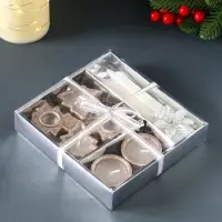 Набор свечей &laquo;Новогодние свечи и подсвечники&raquo;, 8 шт., 15.8&times;16.8&times;3.3 см