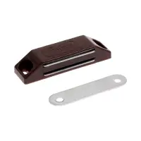 Магнит мебельный M002BR, 60&times;13 мм, средний, коричневый, 4 шт.