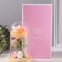 Фигурка световая колба RISALUX &laquo;Пион малый&raquo;, LED-ночник, от батареек 3хLR1130, розово-бежевый, 10&times;10&times;20 см