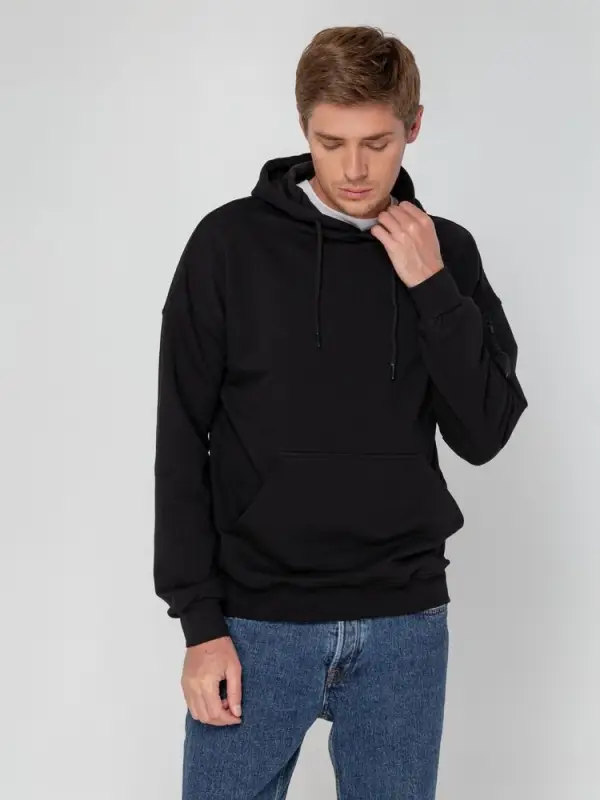 Худи унисекс Hand Some, черное, размер XS/S Худи унисекс Hand Some, черное, размер XS/S