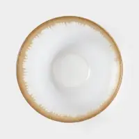 Салатник &laquo;Бурлеск&raquo;, 600 мл, d=15 см, стекло, прозрачный, золотистый