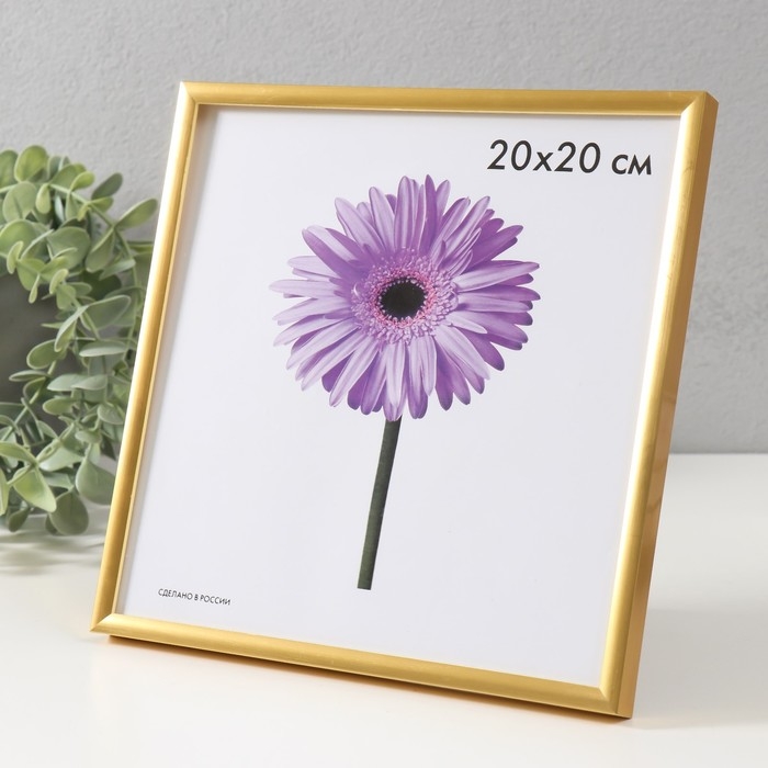 Фоторамка пластик Lida 20х20 см золото