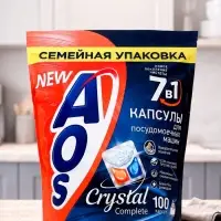 Капсулы для посудомоечных машин AOS Crystal Complete, 100 шт.