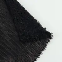 Лоскут для рукоделия, мех кудрявый, 160&times;100 см, чёрный