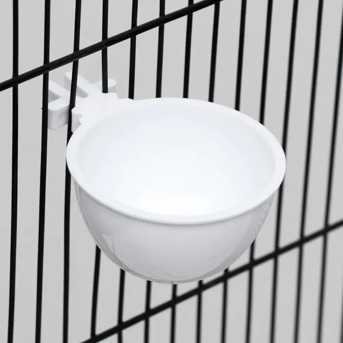 Миска для грызунов и птиц, 30 мл, белая Миска для грызунов и птиц, 30 мл, белая