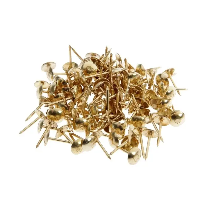 Гвозди ТУНДРА, декоративные, обивочные, 8×15 мм, золото, фасовка 50 шт.